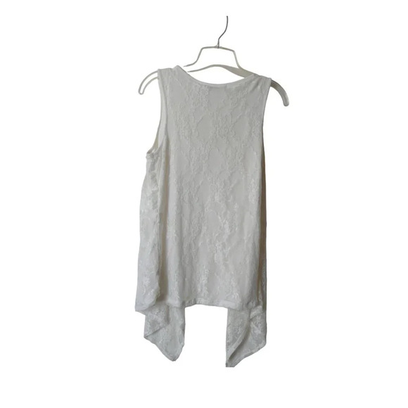 Suzy Shier  White Lace Camisole Tank Top Sleeveless 2 Piece - Picture 5 of 8